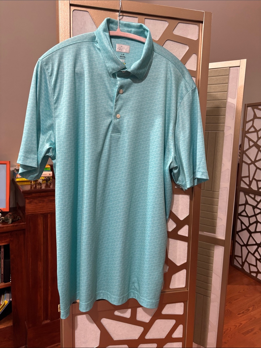 Greg Norman Collection Aqua Polo Shirt